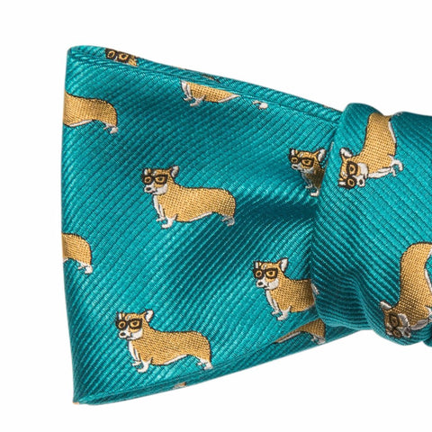 Corgi With Glasses Bow Tie - OoOtie Bowties - One-of-a-Kind Creative Bow Ties 