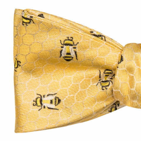 Bumblebee Honeycomb Bow Tie - OoOtie Bowties - One-of-a-Kind Creative Bow Ties 