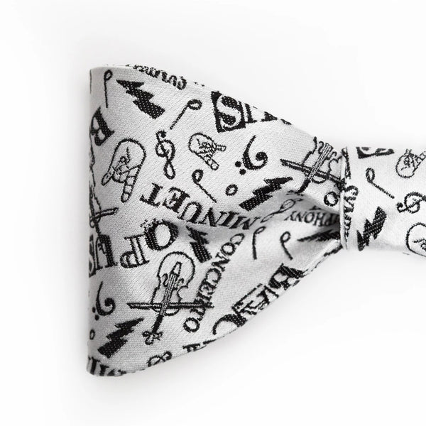 music lovers bow tie, ties for music lovers, music aficionado gift