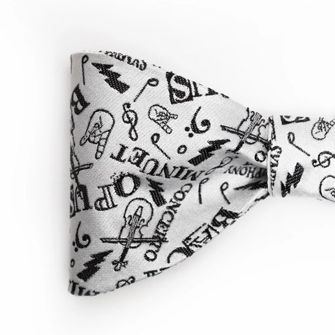 music lovers bow tie, ties for music lovers, music aficionado gift