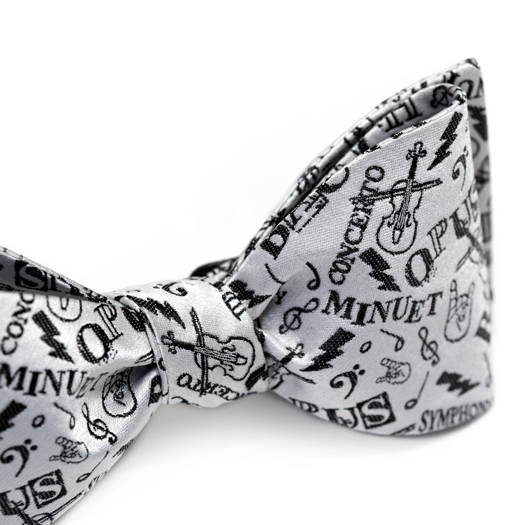 Music tie, Music motif gifts, Gift for music lovers, music bowties