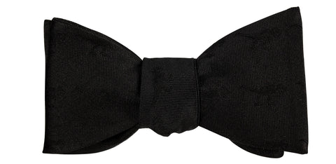 Black on Black T-Rex Dinosaur Formal Bow Tie - OoOtie Bowties - One-of-a-Kind Creative Bow Ties 