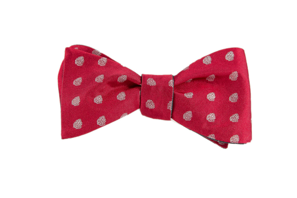 Reversible Christmas Pine Tree Holiday Bow Tie - Adult Self-Tie - OoOtie Bowties - One-of-a-Kind Creative Bow Ties 