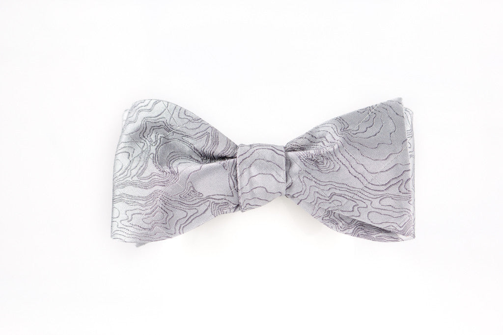 Contour Map Bow Tie - OoOtie Bowties - One-of-a-Kind Creative Bow Ties 