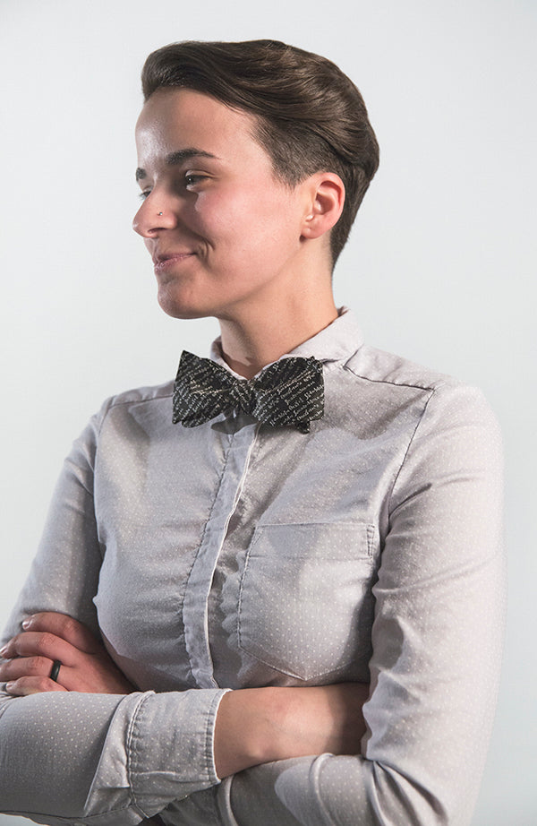 Chalkboard Math Proofs Bow Tie - OoOtie Bowties - One-of-a-Kind Creative Bow Ties 
