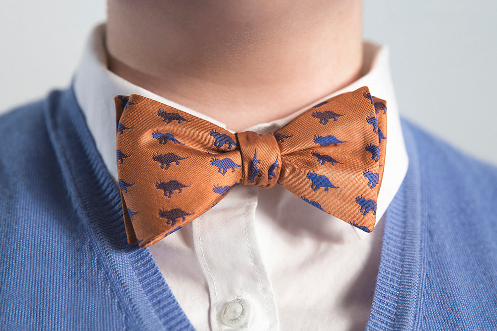 Dinosaur Bow Tie Version 2.0 - OoOtie Bowties - One-of-a-Kind Creative Bow Ties 