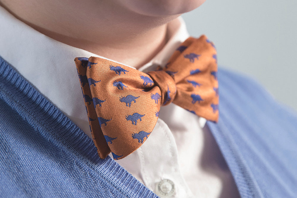 Dinosaur Bow Tie Version 2.0 - OoOtie Bowties - One-of-a-Kind Creative Bow Ties 