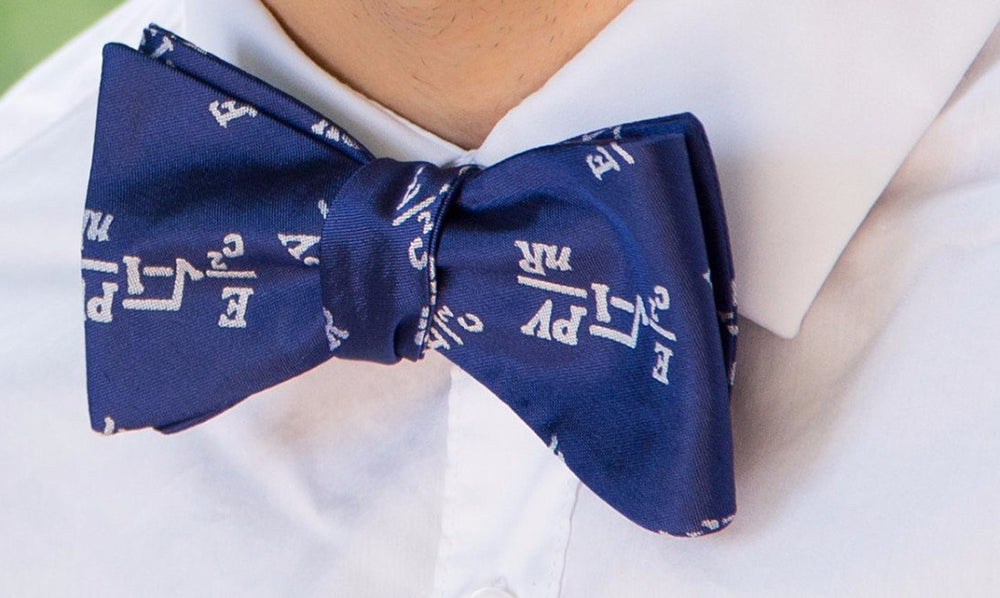 Math Equation Blue Bow Tie - OoOtie Bowties - One-of-a-Kind Creative Bow Ties 