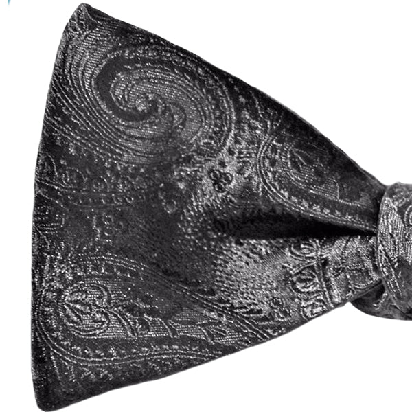 Black Paisley Reversible - OoOtie Bowties - One-of-a-Kind Creative Bow Ties 