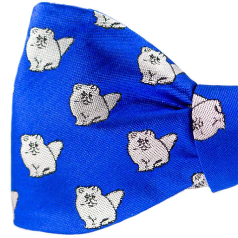 Persian Cat Bow Tie- Blue - OoOtie Bowties - One-of-a-Kind Creative Bow Ties 