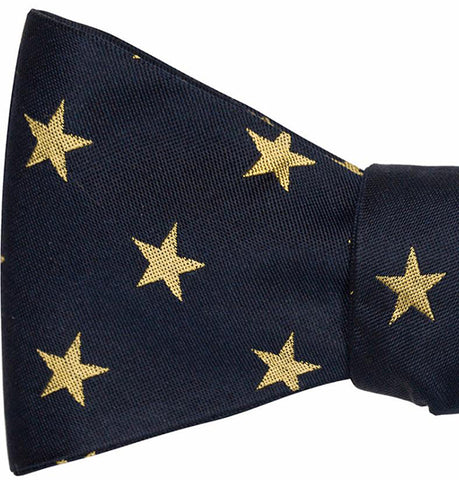 Golden Stars Bow Tie - OoOtie Bowties - One-of-a-Kind Creative Bow Ties 