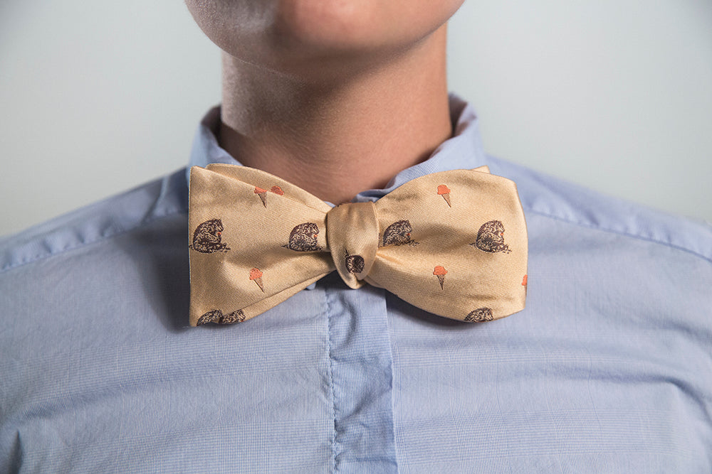 Sugar Bear and Ice Cream Bow Tie - OoOtie Bowties - One-of-a-Kind Creative Bow Ties 